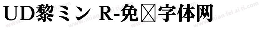 UD黎ミン R字体转换